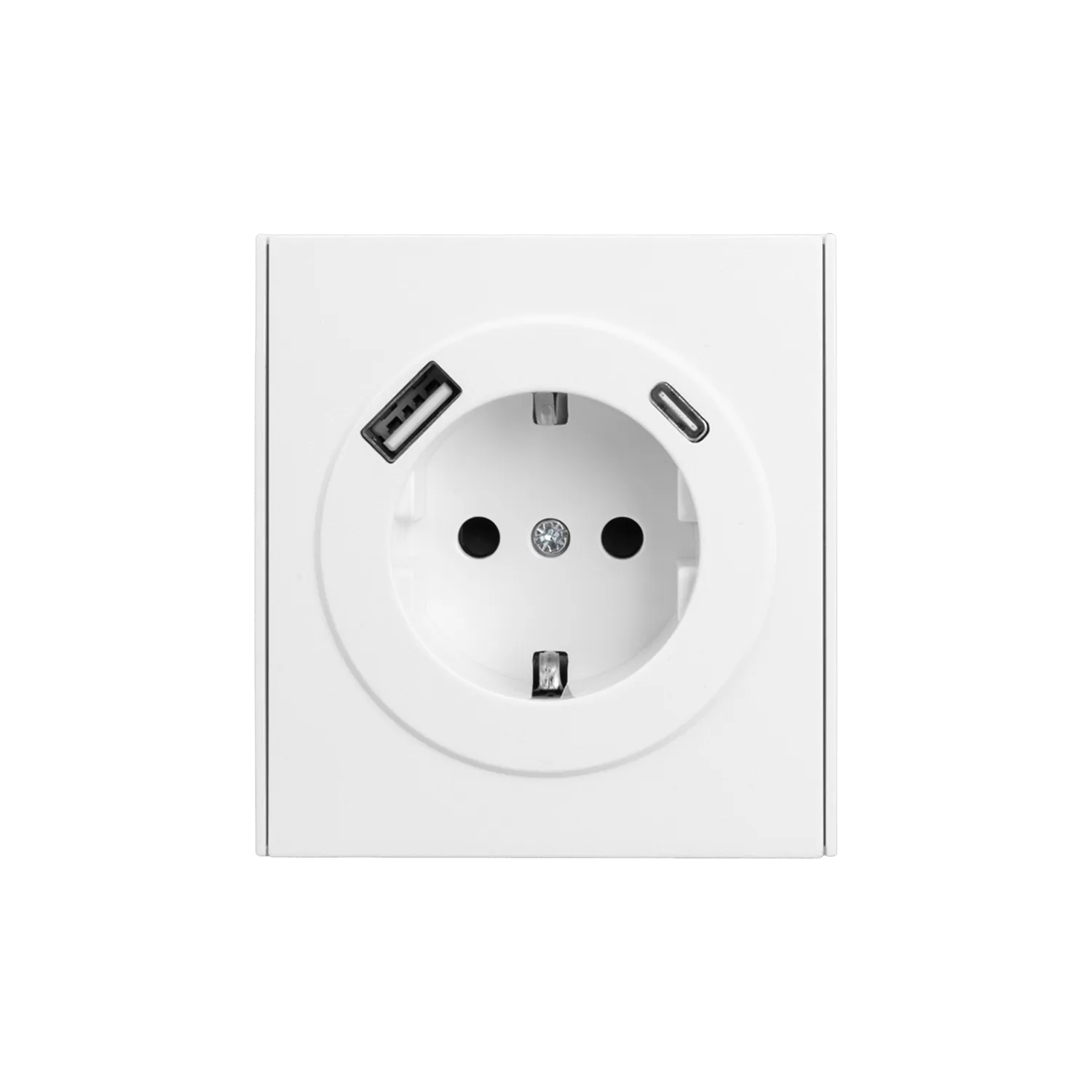 Розетка STRONG 1-ая с/з с/у з/ш 16А с USB A+C быстрой зарядки 5В/3А жемчуг KRANZ