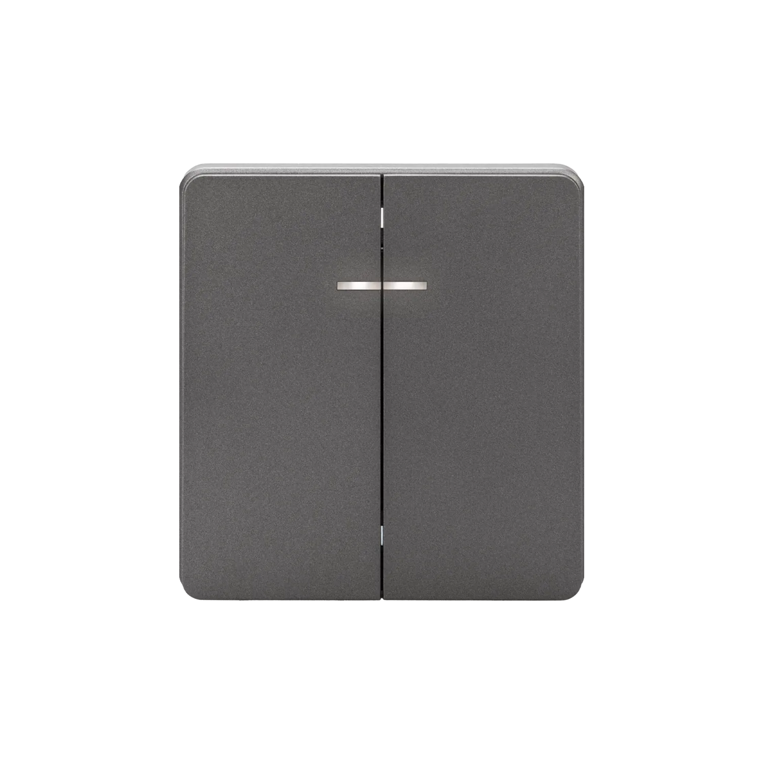 Выключатель ROUND 2 кл с подсветкой 10А с/у титан KRANZ