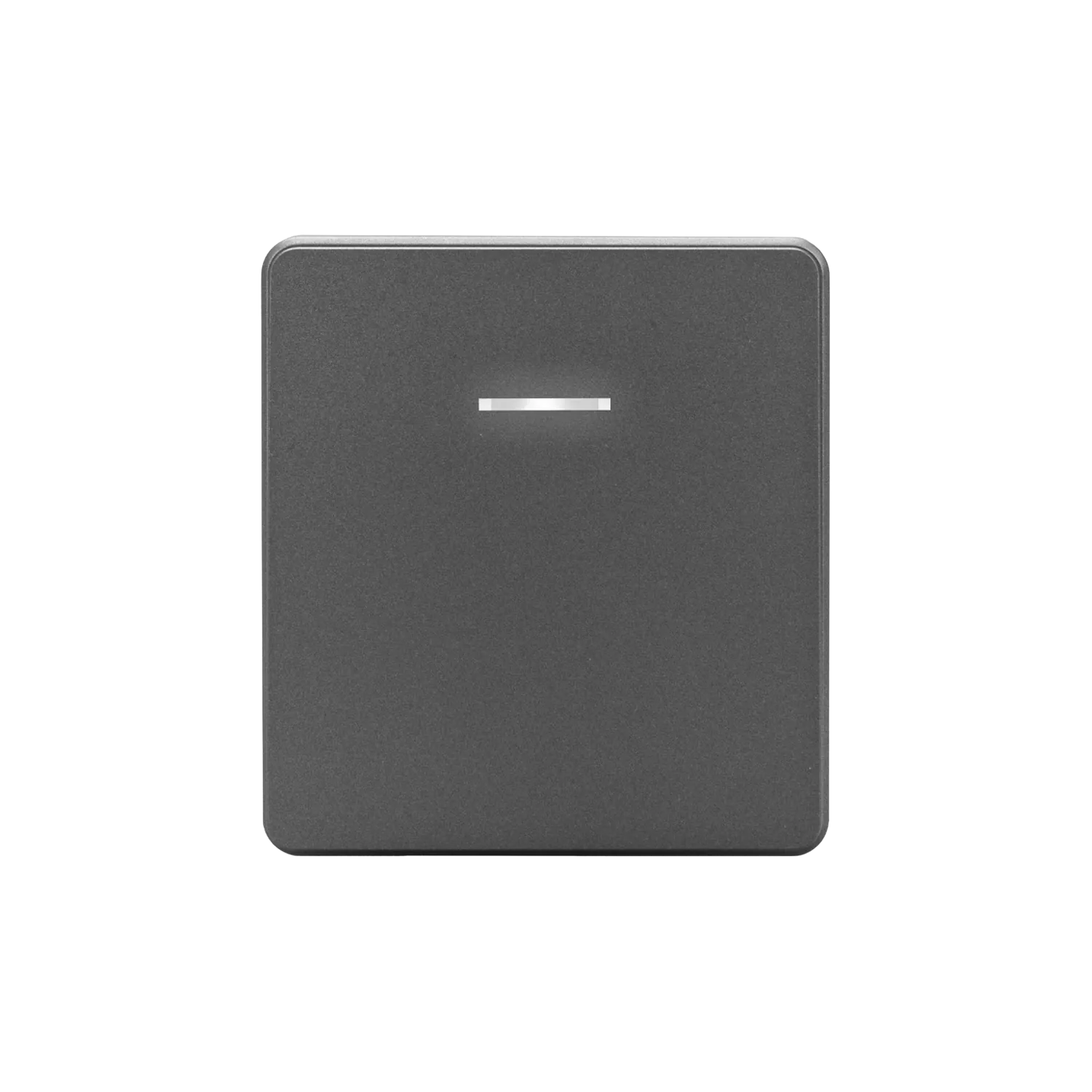 Выключатель ROUND 1 кл проходной (переключатель) с подсветкой 10А с/у титан KRANZ