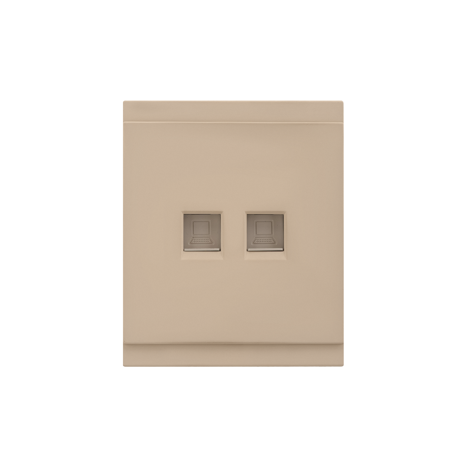 Розетка SETE компьютерная двойная RJ45+RJ45 кат6 с/у кашемир IP20/IP44 KRANZ