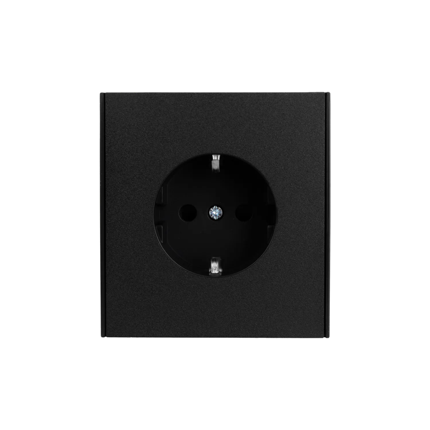 Розетка STRONG 1-ая с/з с/у, со шторками 16А антрацит KRANZ