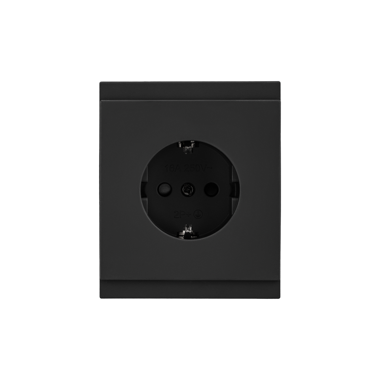 Розетка SETE 1-ая с/з с/у, со шторками 16А антрацит IP20/IP44 KRANZ