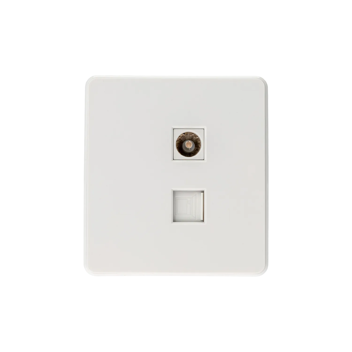 Розетка ROUND компьютерная RJ45 кат6 + TV с/у перламутр KRANZ