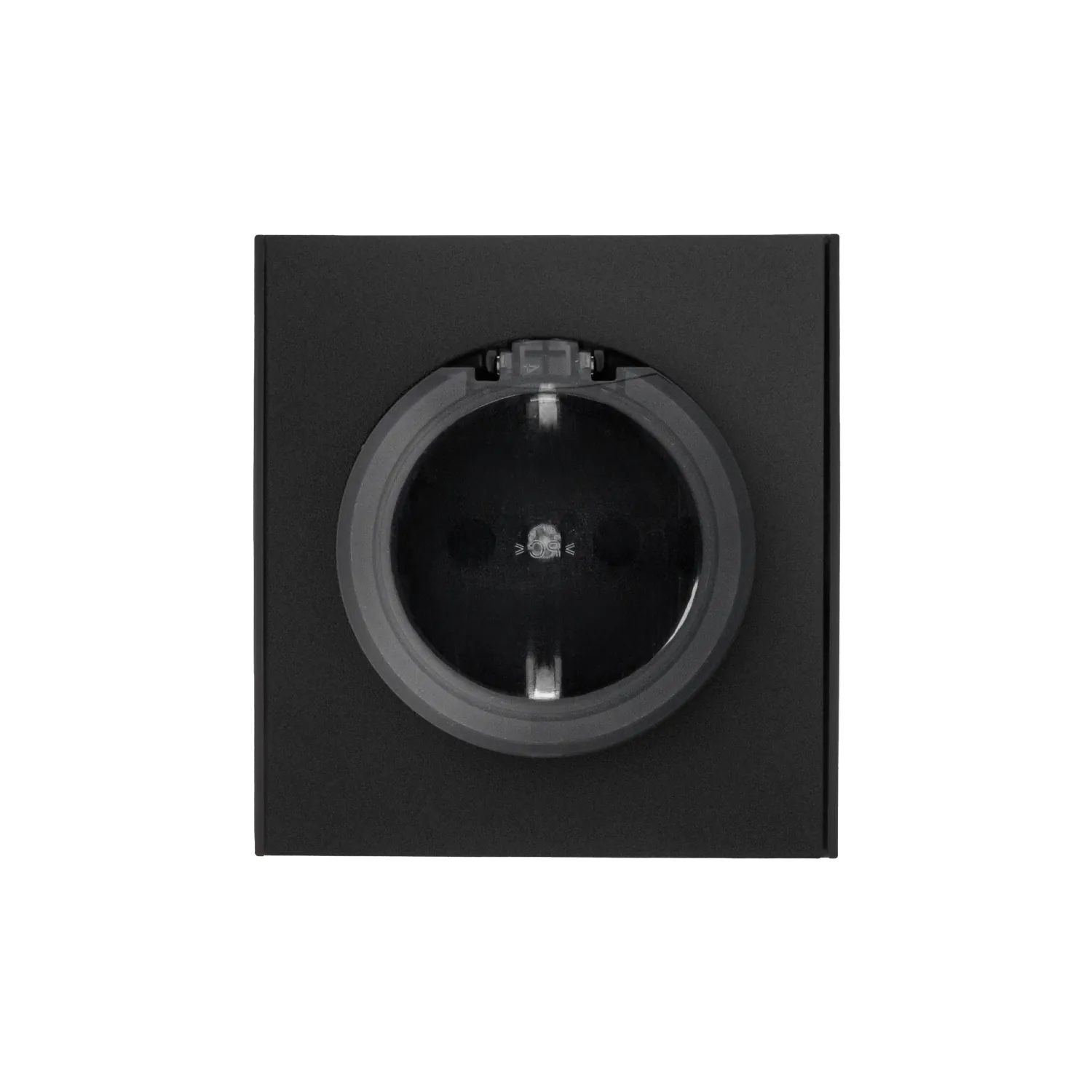 Розетка STRONG 1-ая с/з с/у, со шторками и крышкой 16А антрацит KRANZ